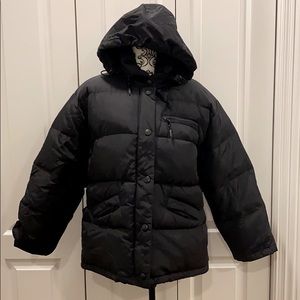Guess black down puffer winter jacket size S.